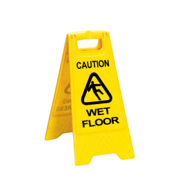 YELLOW CAUTION WET FLOOR SIGN