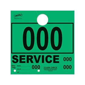 GREEN 000-999 SERVICE KEY TAGS