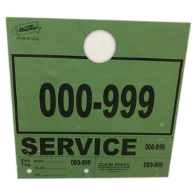 GREEN 000-999 SERVICE KEY TAGS