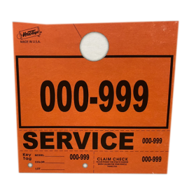 ORANGE 000-999 SERVICE KEY TAGS