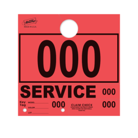 RED 000-999 SERVICE KEY TAGS
