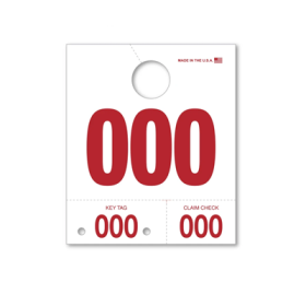 WHITE 000-999 SERVICE KEY TAGS