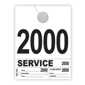 WHITE 2000-2999 SERVICE KEY TAGS