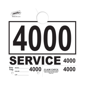 WHITE 4000-4999 SERVICE KEY TAGS