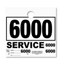 WHITE 6000-6999 SERVICE KEY TAGS