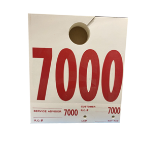 WHITE 7000-7999 SERVICE KEY TAGS