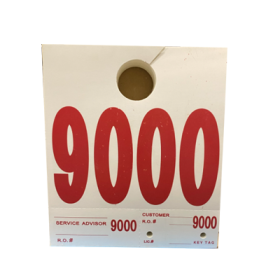 WHITE 9000-9999 SERVICE KEY TAGS