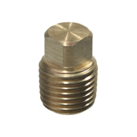 1/4 INCH BRASS SQUARE HEAD PIPE PLUG