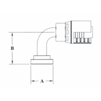 1-1/2 HOSE END 1-1/2 61FL 90EL