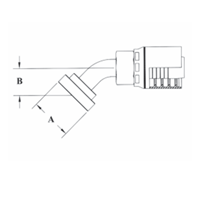 1IN HOSE X 1-1/4 45DEG CAT TYPE EXTRA HV