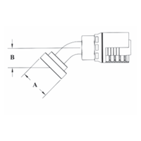 3/4 HOSE X 3/4 CODE 62 45DEG EL