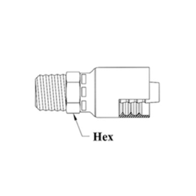 1-1/4 H X 1-1/4 MALE PIPE RIGID