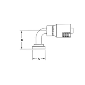 1-1/4H X 1-1/4 CODE 61 FLANGE 90 DEG