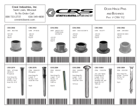 DOOR HINGE PINS AND BUSHINGS
