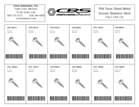 SHEET METAL SCREW ASSORTMENT