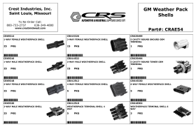 GM WEATHER PACK SHELLS