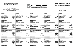 GM WEATHER PACK TERMINALS AND SHELLS
