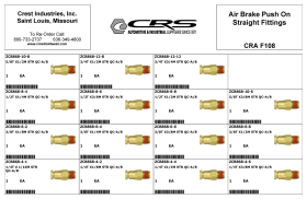 BRASS AIR BRAKE FTG ASSORTMENT