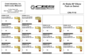 BRASS AIR BRAKE FTG ASSORTMENT