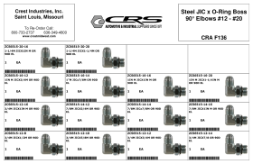 STEEL JIC x O-RING BOSS 90 DEG ELBOWS