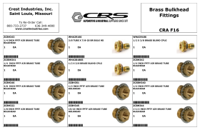 BRASS BULKHEAD FITTINGS