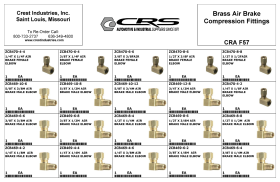 BRASS AIR BRAKE FTG ASSORTMENT