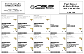 QUICK CONNECT AIR BRAKE FITTINGS ASSORT