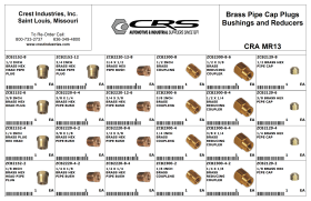 EMPTY BRASS PIPE PLUGS CAPS BUSHINGS