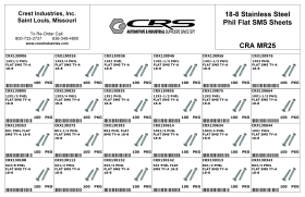 EMPTY PHIL FLAT SMS SCREWS 18-8 SS