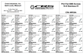 PHIL FLAT SMS SCREWS 18-8 SS #1
