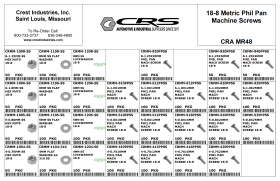 18-8 METRIC PHIL PAN MACHINE SCREWS
