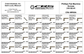 PHILLIPS FLAT MACHINE SCREWS 316 SS