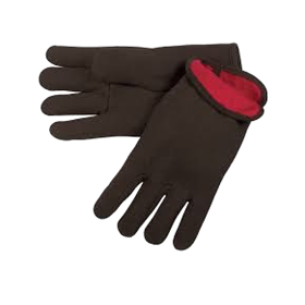 INSULATED BROWN JERSEY GLOVES
