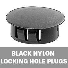BLACK NYLON LOCKING HOLE PLUGS