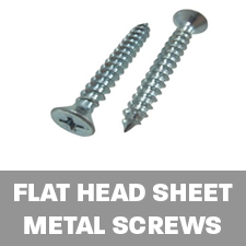 Flat head sheet metal screw