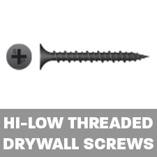 hi low threaded drywall screws