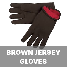 brown jersey gloves